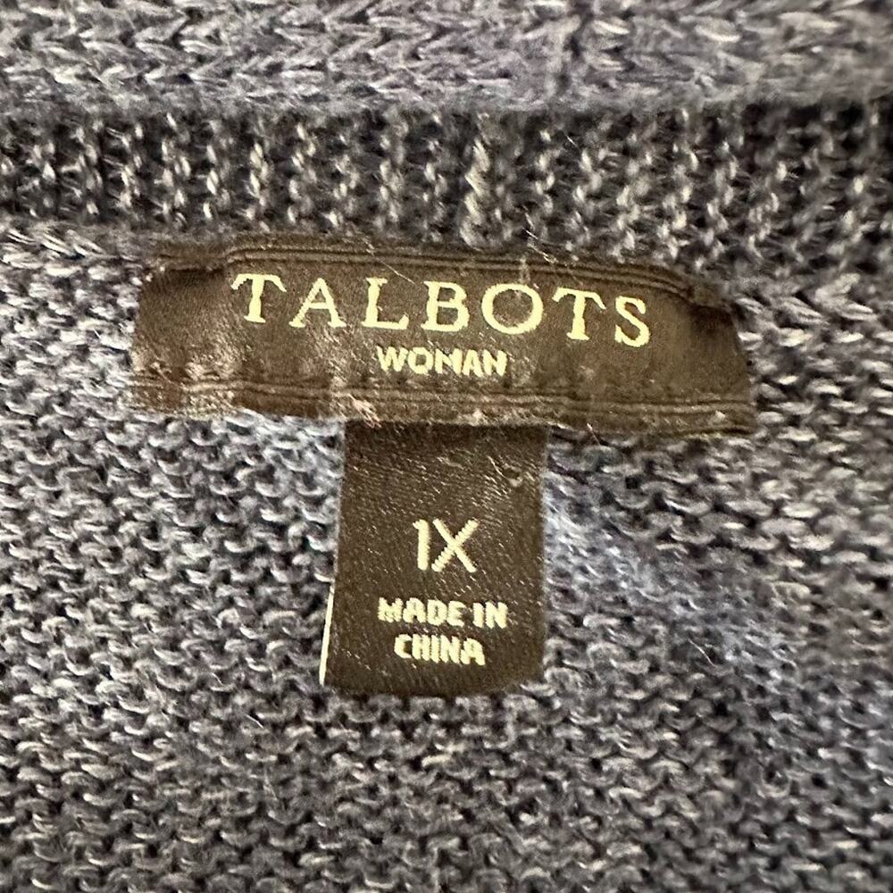 Talbots Plus Linen Blend Open Front Lightweight S… - image 4
